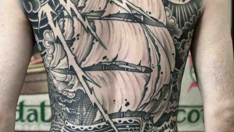 black and grey tattoos for men